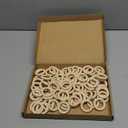 uxcell 80Pcs Natural Wood Rings, 40mm/1.4inch Unfinished Smooth Macrame Circles Wooden Ring for Crafts DIY Projects Macrame Jewelry Pendant Making (7mm Thick)