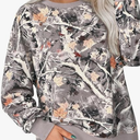 PRETTYGARDEN Graphic Sweatshirts for Women Crewneck Floral Print Long Sleeve Pullover Y2K Tops 2026 Fall Casual Cute Clothes (Small, Gray Floral)
