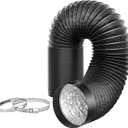 Dryer Vent Hose, 4inch 10FT Flexible Aluminum Pipe with Two Clamps and One Tape, Suitable for Kitchen, Bathroom, Drying Room, HVAC Ducting (4 in x 10 FT)