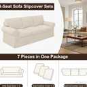 Ektorp 3 Seat Sofa Cover Slipcover Replacement Made for The IKEA Ektorp 3 Seat Sofa Cover, Couch Cover Not Include The Sofa Body,Cool White
