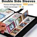 Binder Compatible with Lorcana Cards 990 Pockets Collectible Card Holder for Sports Cards and other TCG Trading Cards with 55 Sleeves(LOR-2)
