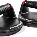 Perfect Pushup Elite - Rotating Handle Design with Steel Ball Bearings for Smooth, Effortless Handle Rotation - Ergonomic Grips, 8" Base & Textured, Non-Slip Bottom Treads - Supports up to 400lbs