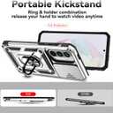 SunStory Case for Samsung Galaxy A36/A56 5G Case with HD Screen Protector & Slide Camera Cover & Rotated Ring Kickstand, [Heavy Duty Shockproof] Dual Layers Phone Case for Galaxy A36/A56 (Silver)