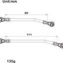 MEUS Racing 318 Wheelbase Stainless Steel Links Set for 1/10 Axial Capra 1.9 UTB RC Crawlers (318mm)