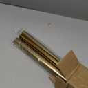Warm Gold Curtain Rods for Windows 28 to 48", 1 Inch Disc Wrap Around Curtain Rod with Aluminum Finials and Brackets, No Screw Disassembly Adjustable Blackout Curved Room Darkening Curtain Rod