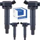 UF333 4 pcs Ignition Coil Pack Compatible with Toyota 2001-2010 RAV4 Camry Corolla Solara Highlander Matrix for Lexus HS250H 2.0L 2.4L UF494 9091902244 9091902266