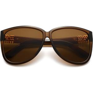 Trendy Oversized Sunglasses for Women Retro Big Chunky Square Butterfly Sun Glasses Shades UV Protection