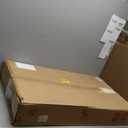 CangLong Bar Stool Set of 2, Counter Stool with PU Leather Woven Straps Seat & Back, Wooden Frame Bar Chair 24" Seat Height for Kitchen Island & Pub, Walnut+Brown