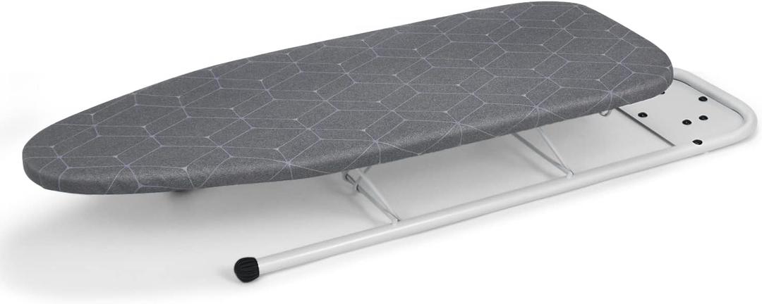 Duwee 1232 in Table Top Ironing Board with Unique Iron Rest, Thicken Felt Padding, Heat Resistant Cover(Dark Grey)