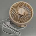 Gaiatop Desk Fan, 5-Inch Portable Electric Table Desktop Air Circulator Fans, Small but Powerful with 3 Speed 360 Adjustable Tilt for Cooling Home Dorm Office Bedroom Bathroom Kitchen, Beige