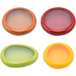 Set of 4 Reusable Storage Containers Avocado Saver Onion Keeper Tomato Holder Fruit Saver Fruit Organizer Soft Shell Food Container for Fridge Keep Fresh