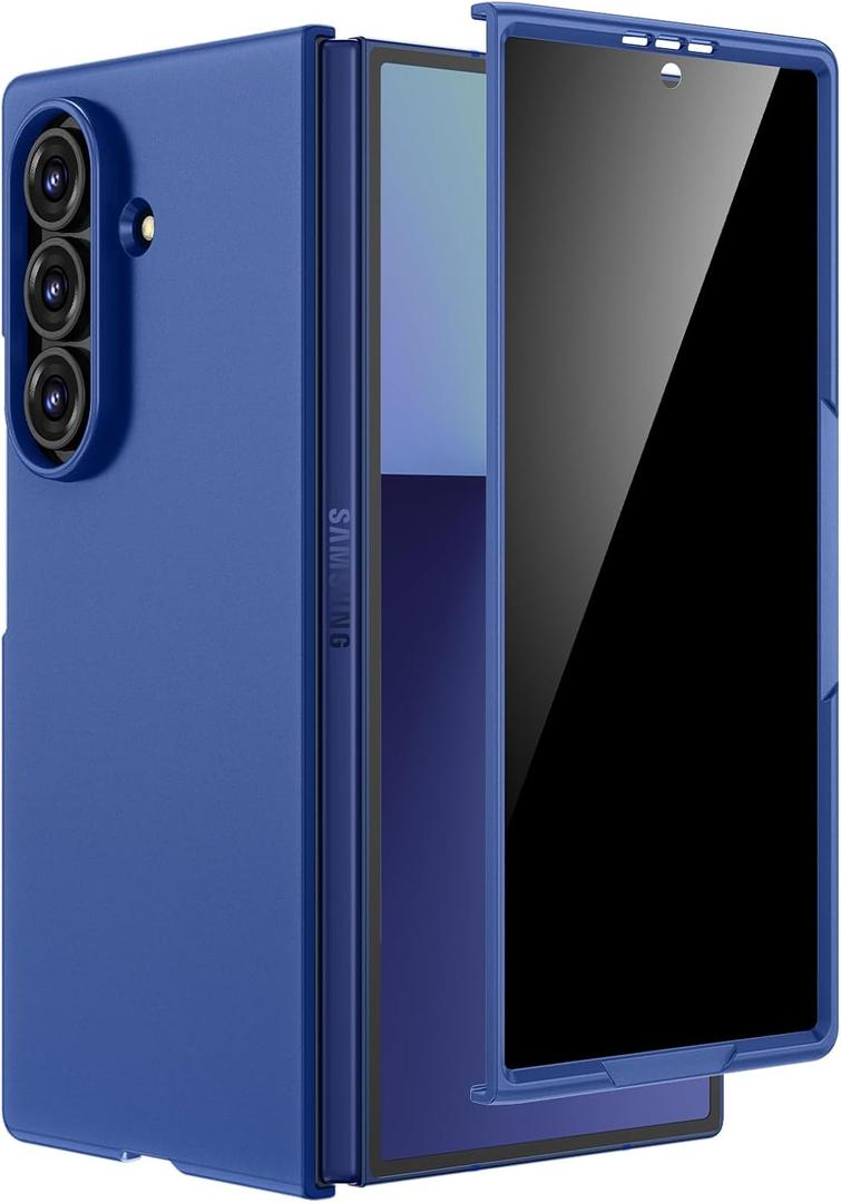 Maxdara for Galaxy Z Fold 7 Case, with Built-in Privacy Screen Protector & Support Wireless Charging & Hard Shockproof Protective Slim Fit Phone Cover for Samsung Galaxy Z Fold7 5G (Blue Shadow)