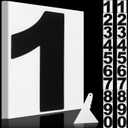 2 Sets Vinyl Numbers Stickers Self-Adhesive Window Numbers Stickers Die Cut Waterproof Mailbox Number Decals with Scraper for Mailbox Window Car Door Truck House Indoor Outdoor (Black,6 Inch)