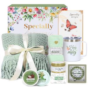 Valentines Day Gifts for Her - Spa & Self Care Gift Basket for Women, Wife, Girlfriend - Romantic Pampering Box for Relaxation, Birthday, Thinking of You (Emerald)