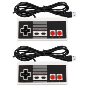 ZENANBiBi Usb Wired Controller 2-Pack for Nes Gamepad  Plug & Play for Windows Pc,Mac,Linux,Raspberry Pi,Retropie,Nes Emulators  Classic Nes Controller Gamepad for Retro Gaming Fun