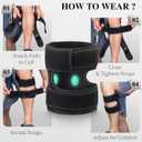 Oyakin Sciatica Pain Relief Devices Brace, Sciatic Nerve Knee Brace with Dual Adjustable Pressure Pads Targeted Compression, Sciatic Ease Calf Brace for Lower Back Pain Relief, Fits for Men and Women (Black)