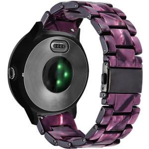 Abanen Watch Band for Garmin Venu 2 Plus/Venu Sq/Vivoactive 6/5, 20mm Quick Release Resin Lightweight Wristband Strap with Stainless Steel Buckle for Garmin Vivoactive 3,Vivomove Sport (Purple)