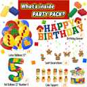 Birthday Decorations 5 Year Old Boy  Building Blocks 5th Birthday Decorations  Party Kit: Number 5 Balloon, Banner, Cupcake & Cake Toppers, Balloons  Brick Theme Party Supplies for Boys 5 Years Old