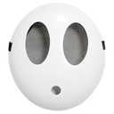 Halloween Party White Shy Guy Mask Girl Halloween Mask Ghost Face Mask Full Face Mask Costume Cosplay Prop Accessories Shy Guy Costume Men's Game Mask Shy Guy