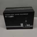 Cordless Immersion Hand Blender, 5-in-1 Variable Speed blender handheld,Rechargeable with 2000mAh Battery, BPA-Free & Dishwasher-Safe Accessories:700ml Beaker,Chopper,Whisk & Milk Frother,Grey