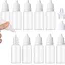 10Pcs 15ml Small Plastic Bottles, Small Goteros De Plastico with Fine Tip, Mini Eye Dropper Bottle for Essential Oils, Solvents, Saline, Etc