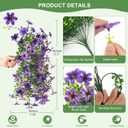 2 x Artificial Flowers for Outdoors Faux Hanging Plants Spring Summer Decoration, 2 Pcs Fake Silk Floral Realistic Outside Flowers UV Resistant No Fade for Planter Pot Porch Patio Window Yard Decor