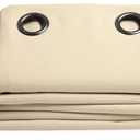 Curtain for Bedroom | Light Block for Windows & Sliding Doors | Made in Europe | Grommet || Beige - Eggshell MC634