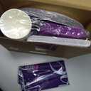 Vesici 171 Pcs Happy Birthday Party Supplies 24 Set Disposable Party Tableware include Plates Cups Napkins Cutlery and Banner Tablecloth Birthday Dinner Decorations for Men Woman(Purple, Silver)