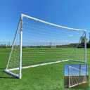QUICKPLAY Q-Fold Soccer Goal | 30-Second Folding Design for Easy Setup | Portable & Weatherproof uPVC Soccer Goal for Backyard | Durable Post for Adults & Kids