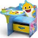 Baby Shark Chair Desk with Storage Bin - Ideal for Arts & Crafts, Snack Time, Homeschooling, Homework & More by Delta Children