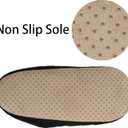 BenSorts Fuzzy Slipper Socks for Women Funny House Slippers with Grips (Black)