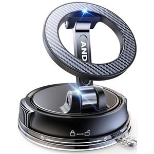 ANDERY Car Phone Holder for Magsafe [78+LBS Strongest Suction & 2400gf Strongest Magnetic] 360° Adjustable Car Phone Mount, Phone Holders for Your Car for iPhone 17-12 Pro Max Air Plus (Carbon Fiber)