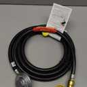 6.5 Feet Propane Regulator and Hose with Elbow Adaptor for Blackstone 17" and 22" Tabletop Griddle, QCC1 Universal Grill Regulator Replacement Parts for Most LP Gas Grill Heater and Fire Pit Table