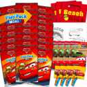 Disney Cars Mini Party Favors Set for Kids - Bundle with 24 Mini Cars Grab n Go Play Packs with Coloring Pages, Stickers and More | Disney Cars Birthday Party Supplies