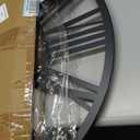 40" Extra Large Wall Clock, Silent Rustic Metal Wood Face Decorative Clock, Battery Operated Farmhouse Modern Oversized Wall Clocks for Living Room, Bedroom, Kitchen, Office, Home Decor (Dark Brown - Roman Numbers)