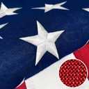 Premium American Flag 4x6 Ft TearProof Series for Outside, Heavy Duty OutdoorLongest Lasting, Super Tough Fade Resistant Spun Polyester, High Wind US Outdoor Flags Embroidered Stars, Sewn Stripes, Brass Grommets