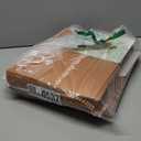 Thyle 48 Pcs Christmas Gingerbread House Gift Boxes 6.7 x 6.5 x 6.5 in Christmas Cookie Boxes Goodie Bakery Packaging with 12 White & 12 Pink Ribbon for Xmas Housewarming Holiday Treats Party Favors