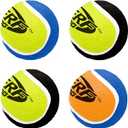 Nerf Dog Tennis Ball Dog Toys with Interactive Squeaker, Lightweight, Durable and Water Resistant, 1.75 Inches, For Small Breeds, Mixed Colors, 4 Count(Pack of 1)