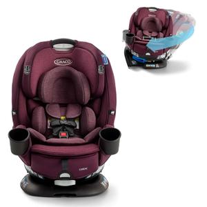 Graco Turn2Me 3-in-1 Rotating Convertible Car Seat, London, Featuring Headrest and Harness Adjust, Easy Installation and Steel Reinforced Frame