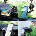 VANMASS [True Military-Grade] Car Phone Holder [Upgraded Suction & Clip] Cell Phone Mount for Dashboard Windshield Vent Truck Cradle Dash Stand for iPhone 16 Pro Max 15 14 13 12 Android, Purple