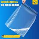 BURVAGY 6Pack Extra Large Plastic Storage Bags 10 Gallons 24"x20"x7" Zero BPA Double Zipper Seal 4 Mils Thick Double Layer Carry Handle Resealable Moving Seasonal Travel Clothes