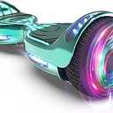 HOVERSTAR Hoverboard All New Version-HS2.0, Chrome Color & Coating Skins Two Wheels Self-Balancing Scooter with Wireless Speaker Playing Music & Led Wheels Flashing Lights