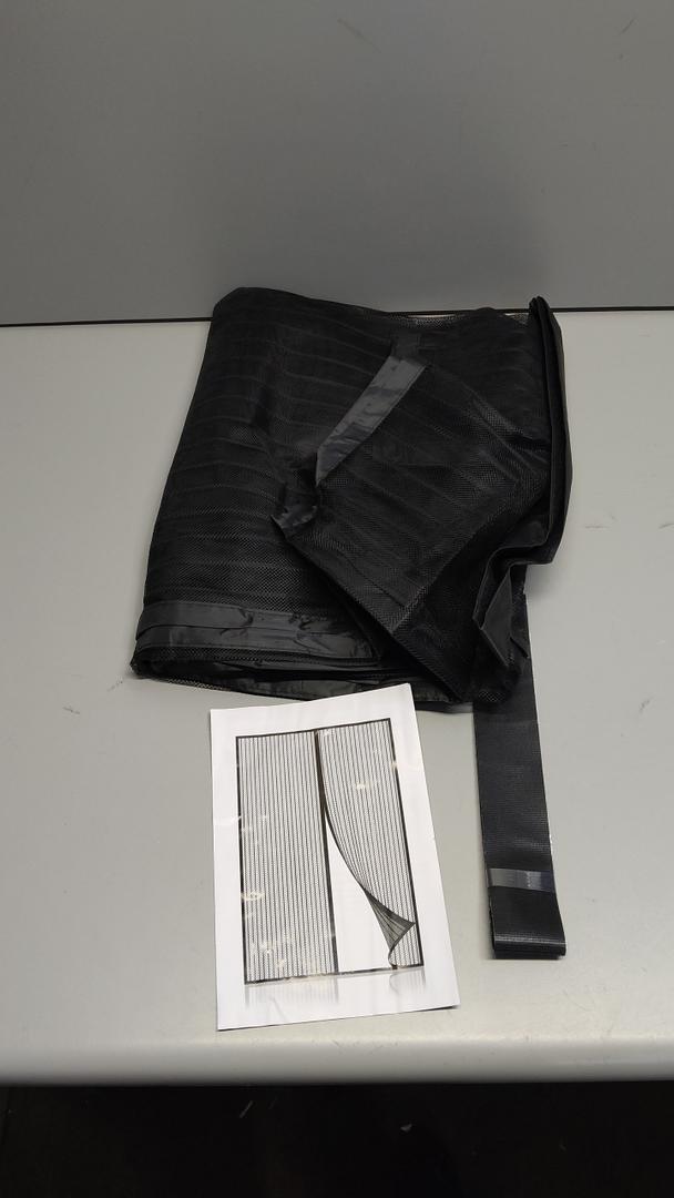 Magnetic Fly Screen Door with Stay Open Buckles - Door Curtains Heavy Duty Self-Sealing Mesh,Powerful Magnets (Fit for Door Size:36x82 Inch,Screen Itself Size:38x83 Inch, Black)