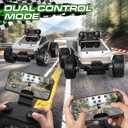 RC Cars with Camera Remote Control Truck with 720P HD FPV Camera, All-Terrain Remote Control Car with Led Light Rechargeable Battery, 1:28 RC Car Vehicle Toy Gifts for Kids Boys Girls
