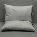 Feathers Down Throw Pillow Inserts 12x20, Set of 2, 100% Organic Cotton Shell, Soft Decorative Lumbar Pillow Insert for Living Room Sofa, Couch, or Bed (White)