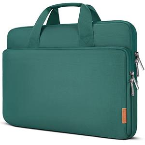 DOMISO 14 inch Laptop Case Sleeve Protective Cover Compatible with MacBook Air 15 M4 M3 M2,MacBook Pro,14-15 inch HP Dell ASUS Lenovo Chromebook,Waterproof Computer Bag with Handle,Green