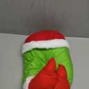 Green Elf Legs Stuck in Tree Topper for Christmas Decorations, Poseable Stuffed Leg with Fixed Wire Ornament for Indoor Outdoor Wreath Party Decor