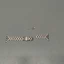 STIROLL Thin Replacement Band Compatible for Apple Watch 38mm 40mm 41mm 42mm(Series 11 10), Stainless Steel Metal Wristband Women Men for iWatch Ultra SE Series 9 8 7 6 5 4 3 2 1, Starlight