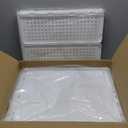 Proarea Stackable Plastic Storage Basket Closet Organizer Bin Foldable Clothes Organizer Storage Drawer Shelf Container for Living Room Bathroom Kitchen Office Laundry Room (4 Pack 4 L, White)