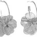 Retro Flower Drop Earrings for Women, Elegant Petal Pendant Earrings, Handmade Wedding and Party Jewelry Accessories